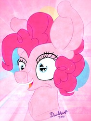 Size: 761x1004 | Tagged: safe, artist:darktrap, pinkie pie, g4, bust, female, portrait, solo