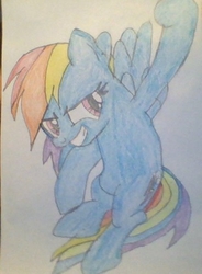 Size: 413x560 | Tagged: safe, artist:dcdavid28, rainbow dash, a canterlot wedding, g4, traditional art