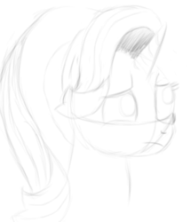 Size: 605x705 | Tagged: safe, artist:itsthinking, starlight glimmer, g4, bust, frown, monochrome, portrait, sketch