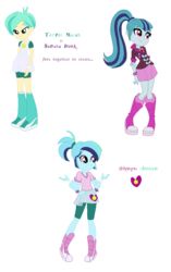 Size: 713x1133 | Tagged: safe, artist:berrypunchrules, sonata dusk, tennis match, oc, oc:olympic anthem, equestria girls, g4, background human, fusion, fusion:sonata dusk, fusion:tennis match, multiple arms