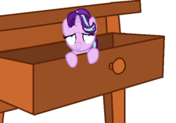 Size: 589x413 | Tagged: safe, artist:spookitty, part of a set, starlight glimmer, g4, drawer, drowsy drawer ponies, female, solo