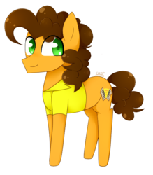 Size: 531x605 | Tagged: dead source, safe, artist:ultrard, cheese sandwich, earth pony, pony, g4, chibi, clothes, colored pupils, cute, diacheeses, looking at you, male, signature, simple background, smiling, solo, transparent background