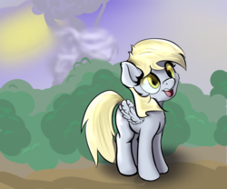 Size: 1200x1000 | Tagged: safe, artist:klemm, derpy hooves, pegasus, pony, g4, cute, derpabetes, female, mare, newbie artist training grounds, smiling, solo, standing