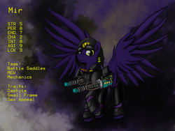 Size: 1600x1200 | Tagged: safe, artist:pantzar, oc, oc only, oc:mir, fallout equestria