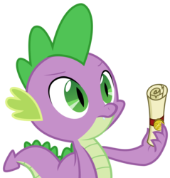 Size: 3288x3441 | Tagged: safe, artist:sketchmcreations, spike, 28 pranks later, g4, confused, high res, holding, male, scroll, simple background, solo, transparent background, vector