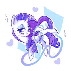 Size: 900x900 | Tagged: safe, artist:ipun, rarity, pony, unicorn, g4, blushing, female, heart, heart eyes, mare, simple background, solo, white background, wingding eyes