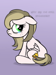 Size: 1280x1707 | Tagged: safe, artist:creepycurse, oc, oc only, oc:songbell highwind, pegasus, pony, fanfic:it's complicated, crying, fanfic art, female, freckles, mare, royal guard, sad