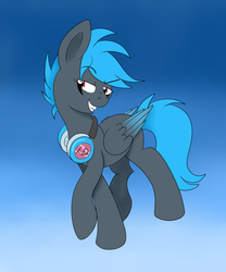 Size: 1024x1229 | Tagged: safe, artist:theartistsora, oc, oc only, pegasus, pony, headphones, solo