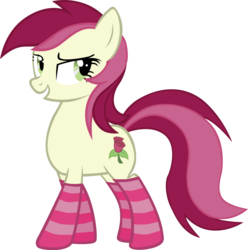 Size: 1024x1032 | Tagged: safe, artist:tabrony23, roseluck, pony, g4, clothes, female, show accurate, simple background, socks, solo, striped socks, transparent background