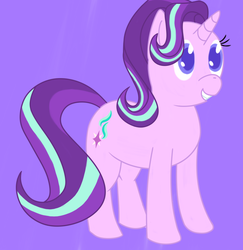Size: 874x900 | Tagged: safe, artist:tyrannisumbra, starlight glimmer, g4, female, newbie artist training grounds, simple background, smiling, solo