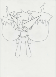 Size: 1702x2339 | Tagged: safe, artist:lazy-turtle, anatomy, anime, cape, clothes, drawing, glasses, kamina, looking at you, looking up, newbie artist training grounds, sketch, sketch dump, study, tengen toppa gurren lagann, traditional art