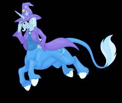 Size: 1177x1000 | Tagged: safe, artist:catlover1672, trixie, centaur, equestria girls, g4, belly button, female, solo