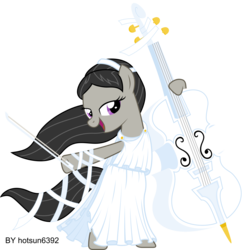 Size: 9330x9550 | Tagged: safe, artist:livehotsun, octavia melody, earth pony, pony, g4, absurd resolution, bipedal, cello, clothes, female, happy, hoof hold, musical instrument, simple background, solo, transparent background, vector