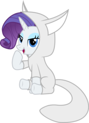 Size: 5359x7370 | Tagged: safe, artist:livehotsun, rarity, fox, g4, absurd resolution, clothes, female, kigurumi, simple background, solo, transparent background, vector
