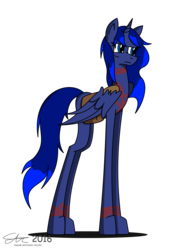 Size: 2306x3156 | Tagged: safe, artist:derpanater, oc, oc only, oc:prism paint, alicorn, pony, fallout equestria, commission, dishevelled, high res, saddle bag, scar, tall