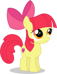 Size: 453x594 | Tagged: safe, artist:simplyfeatherbrain, apple bloom, g4, alternate hairstyle, cutie mark, female, simple background, solo, the cmc's cutie marks, transparent background, vector