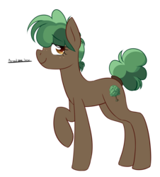 Size: 1551x1719 | Tagged: safe, artist:caballerial, oc, oc only, oc:tree, pony, pony town, brown, freckles, green, tall, tree, wife
