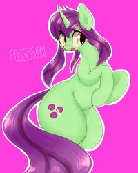 Size: 1636x2048 | Tagged: safe, artist:91o42, oc, oc only, oc:possession, blushing, rearing, simple background, solo, thunder thighs, wide hips