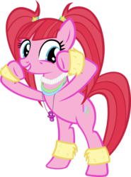 Size: 2786x3763 | Tagged: safe, artist:ironm17, pacific glow, earth pony, pony, bipedal, dancing, female, glowstick, leg warmers, mare, pacifier, pigtails, simple background, solo, transparent background, vector