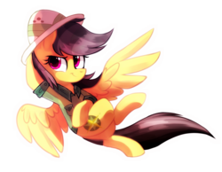 Size: 1024x796 | Tagged: safe, artist:mirtash, daring do, pegasus, pony, rcf community, g4, female, hat, simple background, solo, spread wings, transparent background, wings