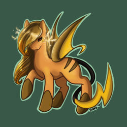 Size: 3000x3000 | Tagged: safe, artist:bean-sprouts, raichu, high res, pokémon, ponified, simple background, solo