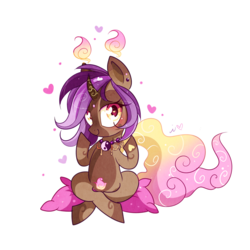 Size: 1200x1200 | Tagged: safe, artist:ipun, oc, oc only, oc:gayatri mantra, pony, scented pony, unicorn, female, heart, heart eyes, mare, simple background, solo, transparent background, wingding eyes