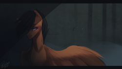 Size: 1366x768 | Tagged: safe, artist:orfartina, oc, oc only, pegasus, pony, solo