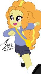 Size: 1125x2023 | Tagged: safe, artist:bluse, adagio dazzle, equestria girls, g4, female, playing, show accurate, simple background, solo, white background, younger