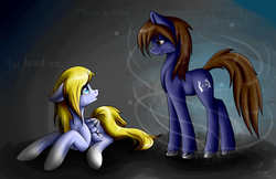 Size: 3000x1948 | Tagged: safe, artist:lorettarthun, oc, oc only, pony, duo