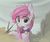 Size: 1024x853 | Tagged: safe, artist:ten-dril, oc, oc only, oc:tendril, earth pony, pony, bell, bell collar, collar, ear fluff, female, flower, flower in hair, fluffy, green eyes, solo