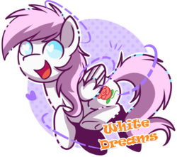 Size: 900x795 | Tagged: safe, artist:xwhitedreamsx, oc, oc only, oc:rose bud, pegasus, pony, simple background, solo, transparent background