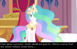 Size: 1500x960 | Tagged: safe, princess celestia, g4, anti-bronybait, caption