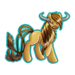 Size: 3000x3000 | Tagged: safe, artist:bean-sprouts, tauros, crossover, high res, pokémon, ponified, simple background, solo, transparent background