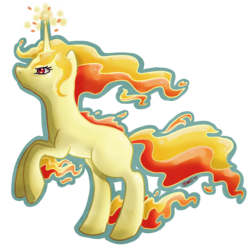 Size: 3000x3000 | Tagged: safe, artist:bean-sprouts, rapidash, crossover, high res, pokémon, ponified, simple background, solo, transparent background