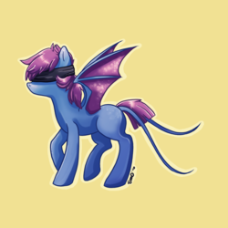 Size: 3000x3000 | Tagged: safe, artist:bean-sprouts, zubat, crossover, high res, pokémon, ponified, simple background, solo