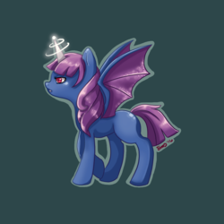 Size: 3000x3000 | Tagged: safe, artist:bean-sprouts, golbat, crossover, high res, pokémon, ponified, simple background, solo