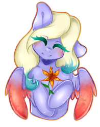 Size: 1024x1306 | Tagged: safe, artist:alliedrawsart, oc, oc only, oc:lilium sunset, pony, flower, solo