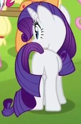 Size: 223x342 | Tagged: safe, screencap, rarity, pony, g4, trade ya!, butt, cropped, female, mare, plot