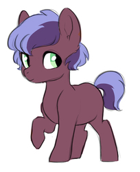 Size: 1236x1517 | Tagged: safe, artist:kianamai, oc, oc only, oc:tacet, kilalaverse, kilalaverse ii, female, filly, next generation, offspring, parent:button mash, parent:sweetie belle, parents:sweetiemash, simple background, solo