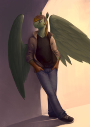 Size: 4961x7016 | Tagged: safe, artist:eosphorite, oc, oc only, pegasus, anthro, absurd resolution, solo