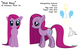 Size: 1467x938 | Tagged: safe, artist:underwoodart, pinkie pie, g4, alternate universe, long hair, pinkamena diane pie, reference sheet