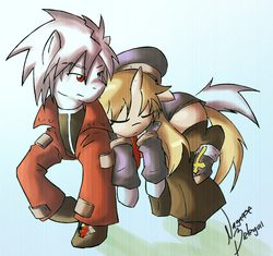 Size: 2072x1948 | Tagged: safe, artist:nayaasebeleguii, blazblue, noel vermillion, ponified, ragna the bloodedge