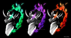 Size: 1024x550 | Tagged: safe, artist:ii-art, king sombra, pony, unicorn, g4, black background, male, shirt design, simple background, solo, stallion, watermark