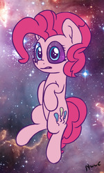 Size: 1153x1920 | Tagged: safe, artist:nwwe, pinkie pie, g4, female, solo, space