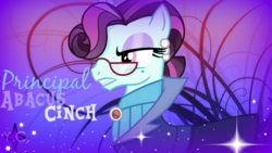 Size: 1276x718 | Tagged: safe, artist:yaycelestia0331, principal abacus cinch, equestria girls, g4, equestria girls ponified, ponified, wallpaper