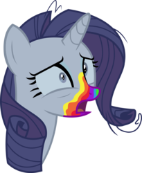 Size: 2611x3182 | Tagged: safe, artist:sketchmcreations, rarity, 28 pranks later, g4, cookie zombie, high res, messy mane, open mouth, rainbow muzzle, simple background, transparent background, vector