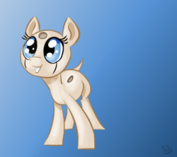 Size: 518x460 | Tagged: safe, artist:sallindaemon, oc, oc only, oc:quinna, object pony, original species, female, filly, mannequin, ponified, solo