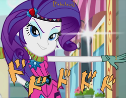 Size: 926x720 | Tagged: safe, edit, edited screencap, screencap, rarity, equestria girls, g4, life is a runway, my little pony equestria girls: rainbow rocks, battle tendency, jojo's bizarre adventure, joseph joestar, pose, red stone of aja