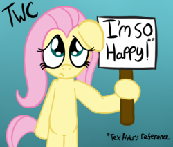 Size: 1210x1029 | Tagged: safe, artist:tellytoon, artist:tellywebcartoons, fluttershy, g4, 30 minute art challenge, droopy dog, sign