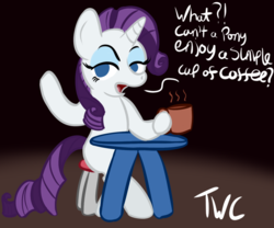 Size: 1024x850 | Tagged: safe, artist:tellytoon, artist:tellywebcartoons, rarity, g4, 30 minute art challenge, coffee